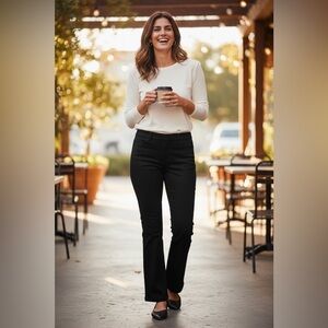 BEBE Classic Black Flare Pants Size 6